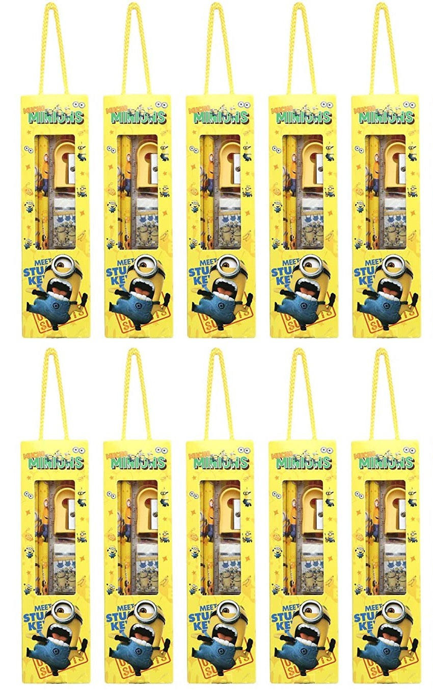 A PACK OF 10 CUTE MINI STATIONERY RETURN GIFTS FOR KIDS BIRTHDAYS (MINION)