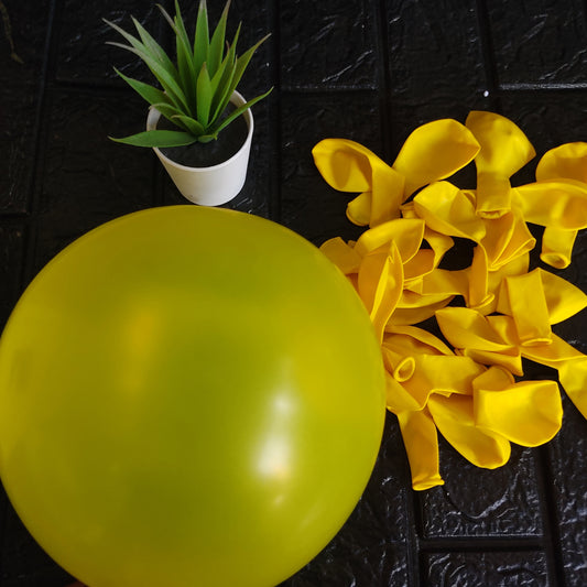 HIGH QUALITY LIGHT YELLOW METALLIC BALLOONS - 50 PCS IN A PACK