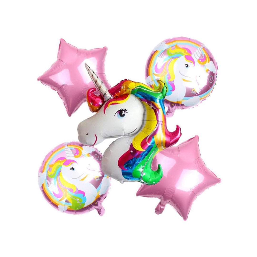 UNICORN 5 PCS SET FOIL BALLOONS