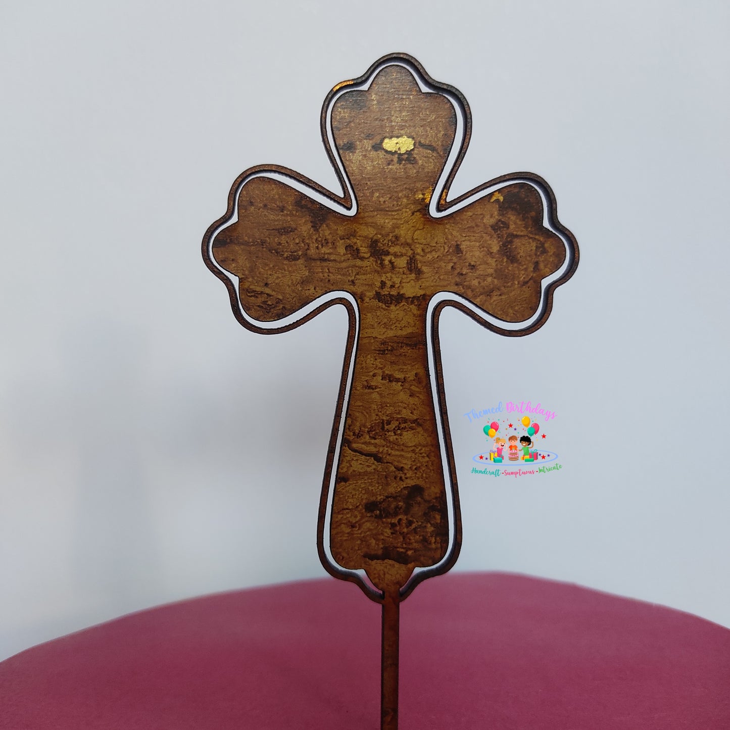 HOLY CROSS WOODEN TOPPER