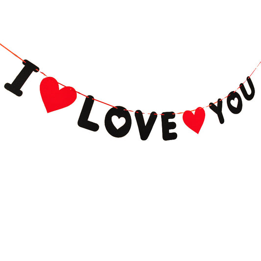 I LOVE YOU BUNTING BANNER