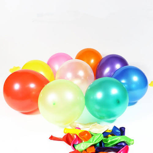 HIGH QUALITY MULTI COLORED METALLIC BALLOONS - 50 PCS IN A PACK