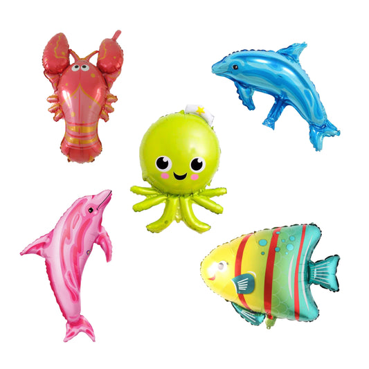 UNDER WATER/ OCEAN/ SEA THEME 5 PCS SET FOIL BALLOON