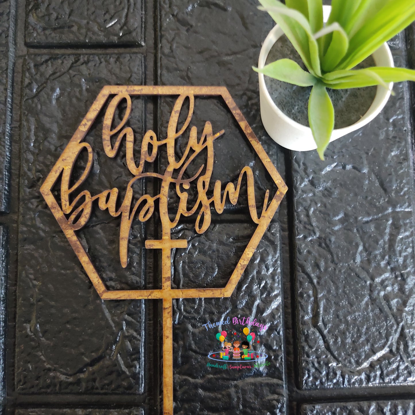 HOLY BAPTISM WOODEN TOPPER