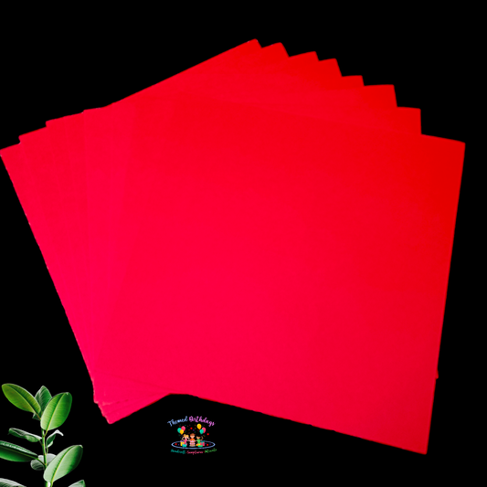 12*12 RED CARDSTOCK PAPER (PACK OF 12 SHEETS)