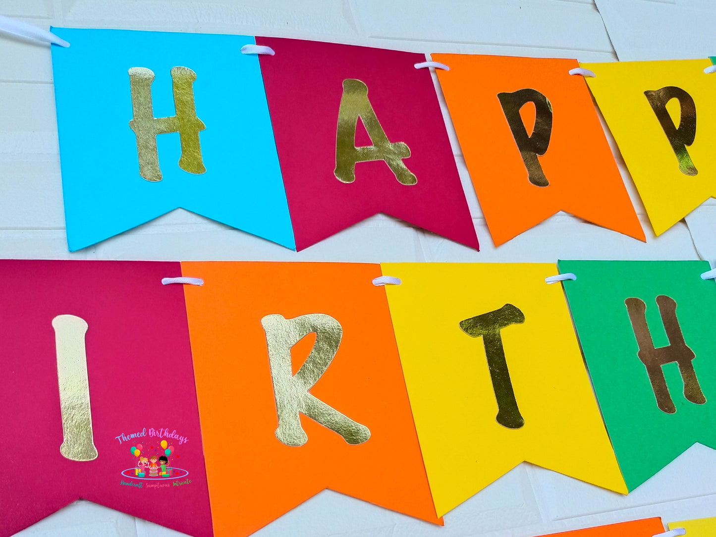 MULTICOLORED BIRTHDAY BANNER WITH NAME