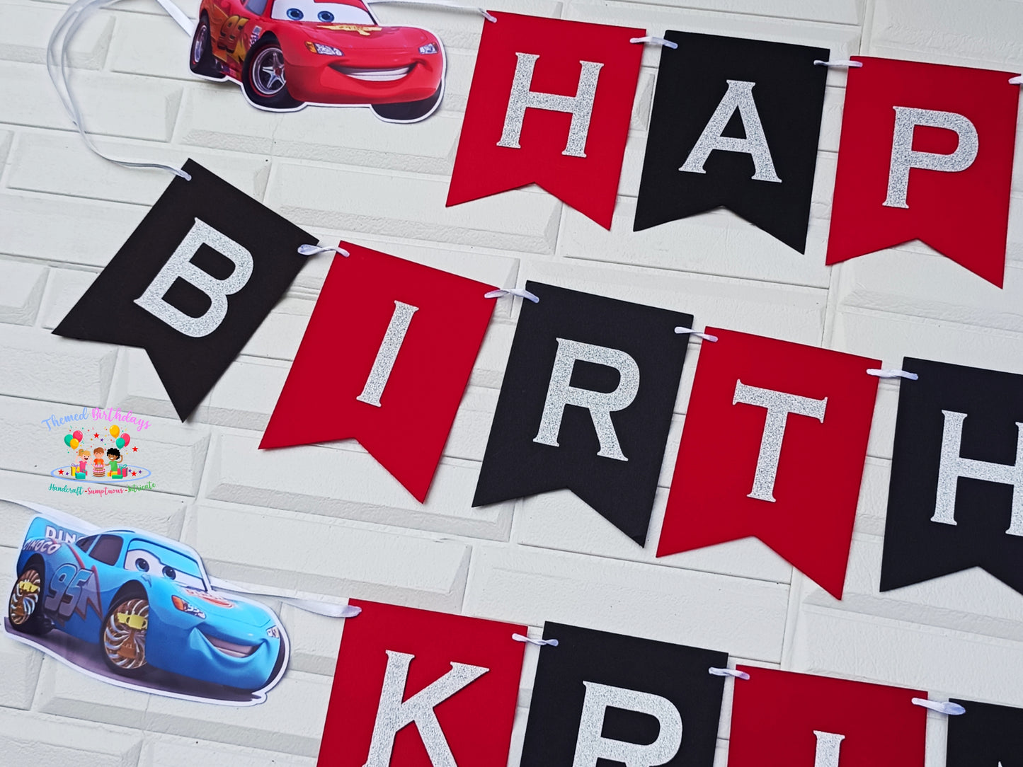 CAR-THEMED BANNER WITH NAME