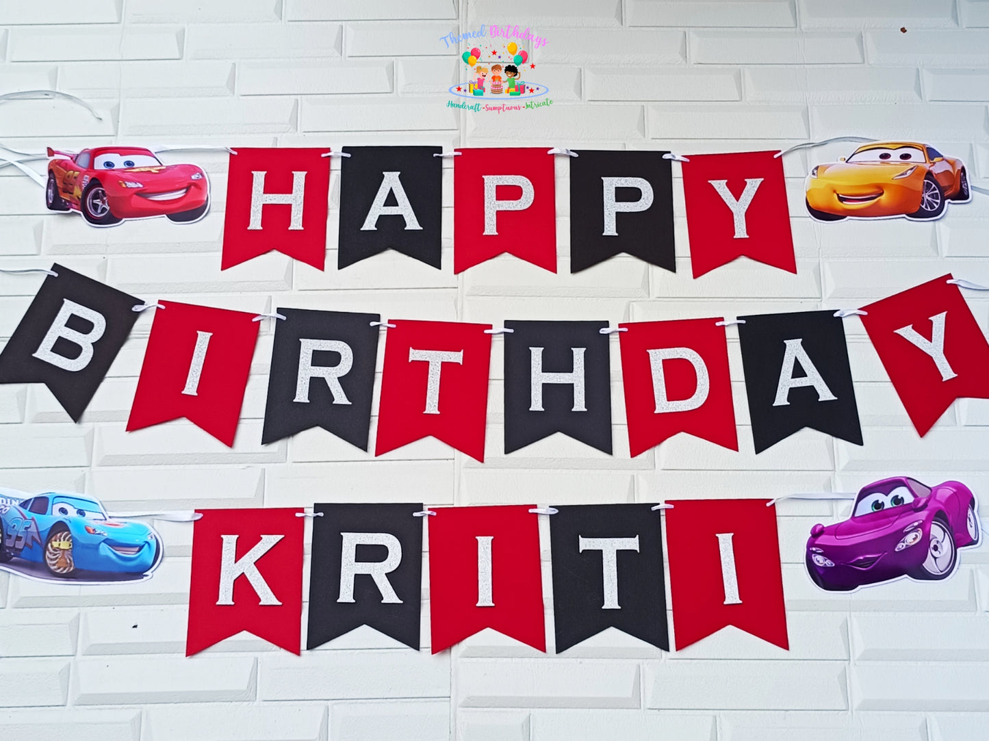 CAR-THEMED BANNER WITH NAME