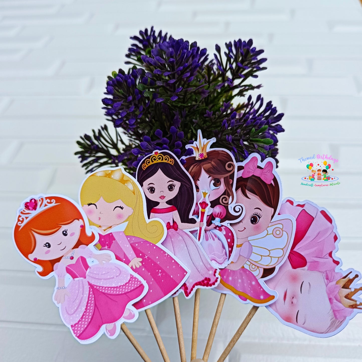 PRINCESS-THEMED CUPCAKE TOPPERS (12 PCS)