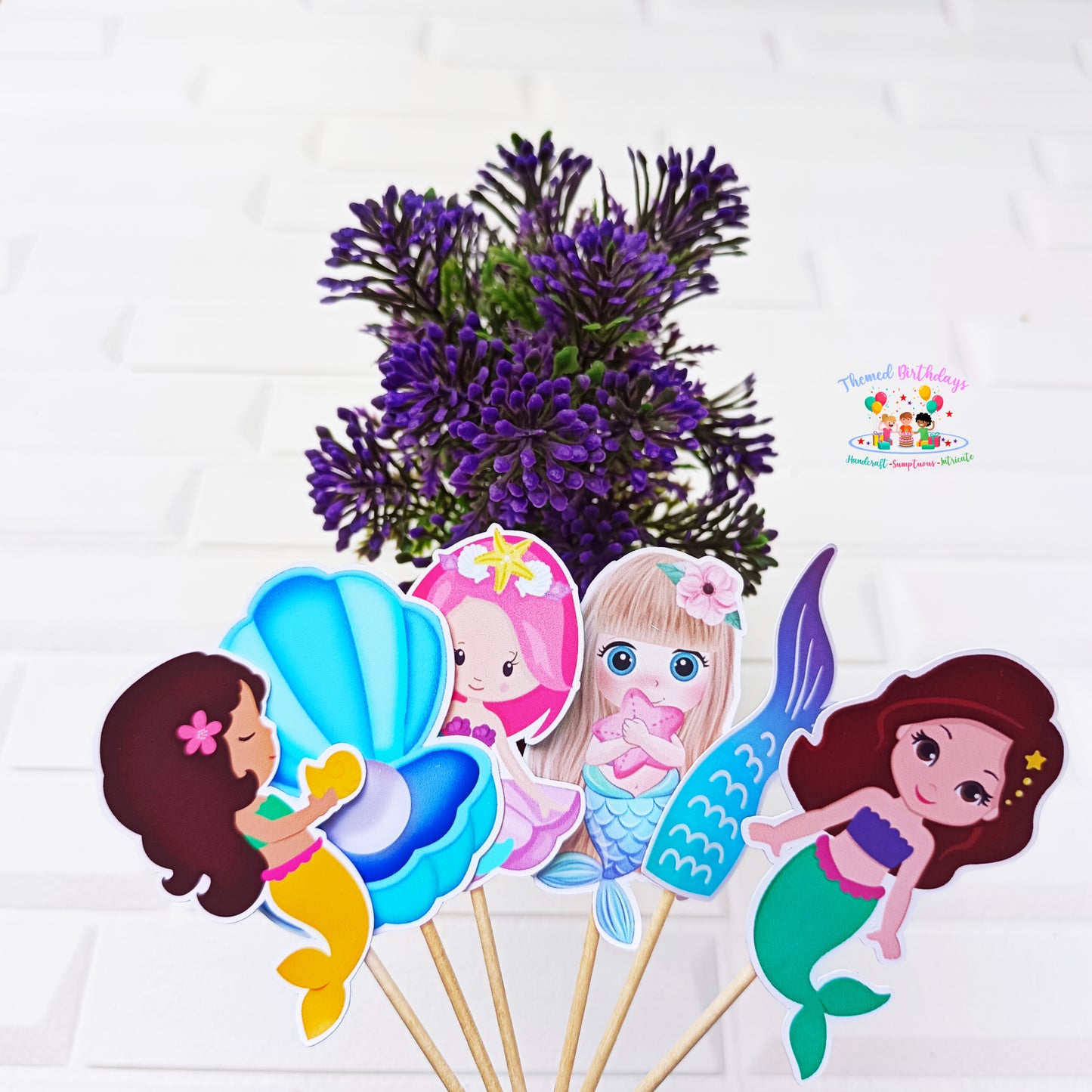 MERMAID-THEMED CUPCAKE TOPPERS (12 PCS)