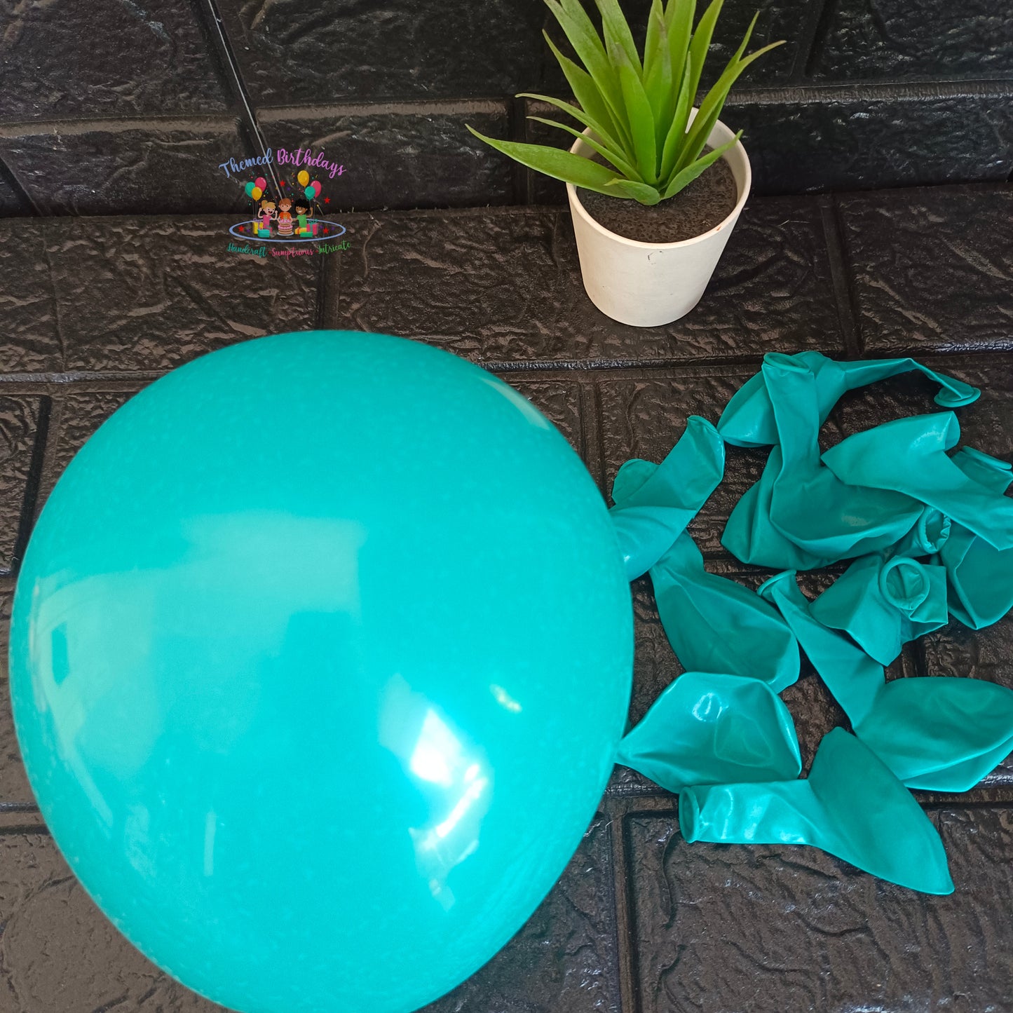 HIGH QUALITY PEACOCK GREEN/BLUE/SEA GREEN/BLUE LATEX BALLOONS - 25 PCS IN A PACK