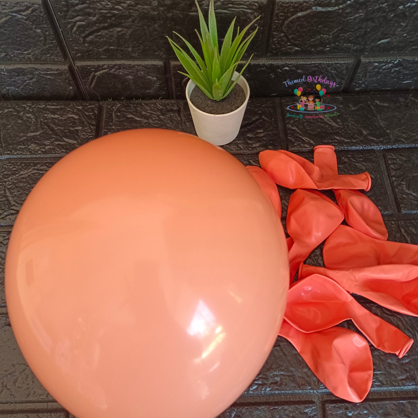 HIGH QUALITY APRICOT/PEACH/CORAL ORANGE BALLOONS - 25 PCS IN A PACK