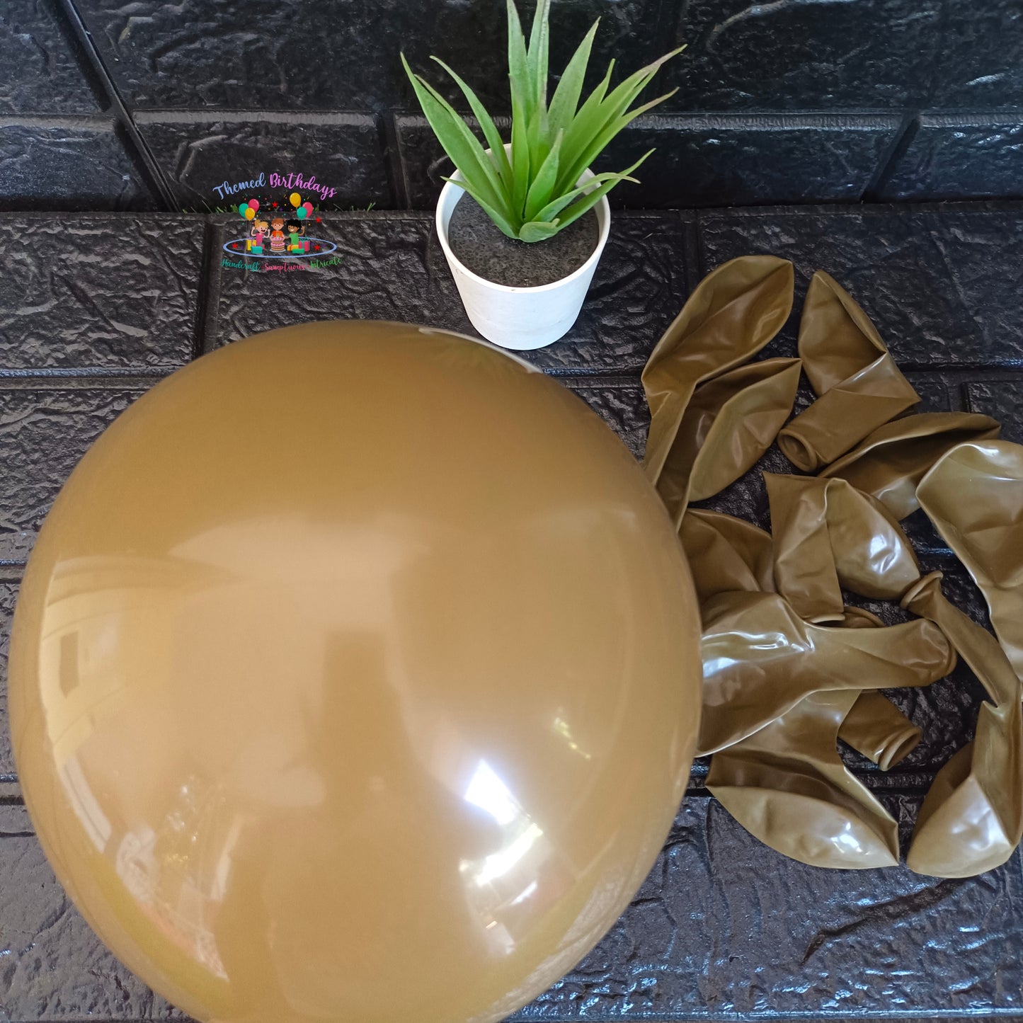 HIGH QUALITY RETRO KHAKI BALLOONS - 25 PCS IN A PACK