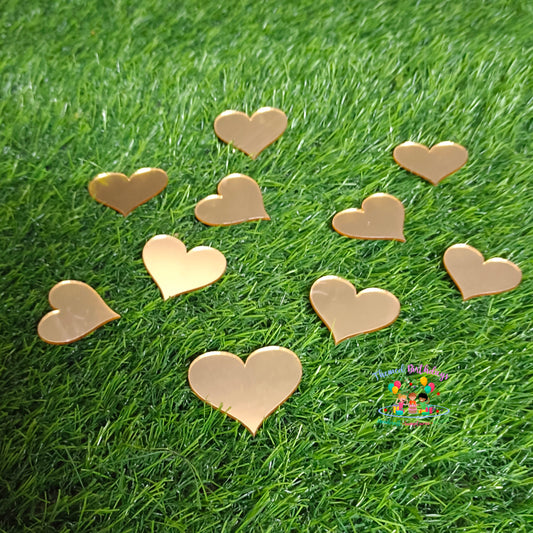 HEART SHAPED ACRYLIC CUTTINGS (10 PCS IN A PACK)