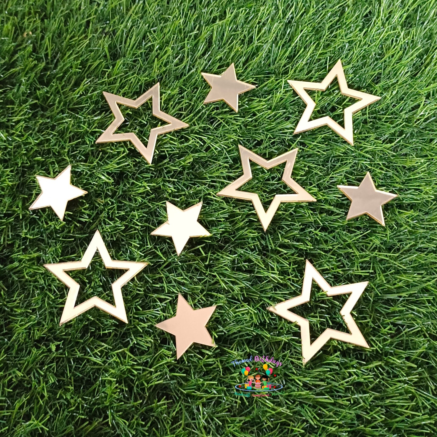 STAR SHAPED ACRYLIC CUTTINGS (10 PCS IN A PACK)