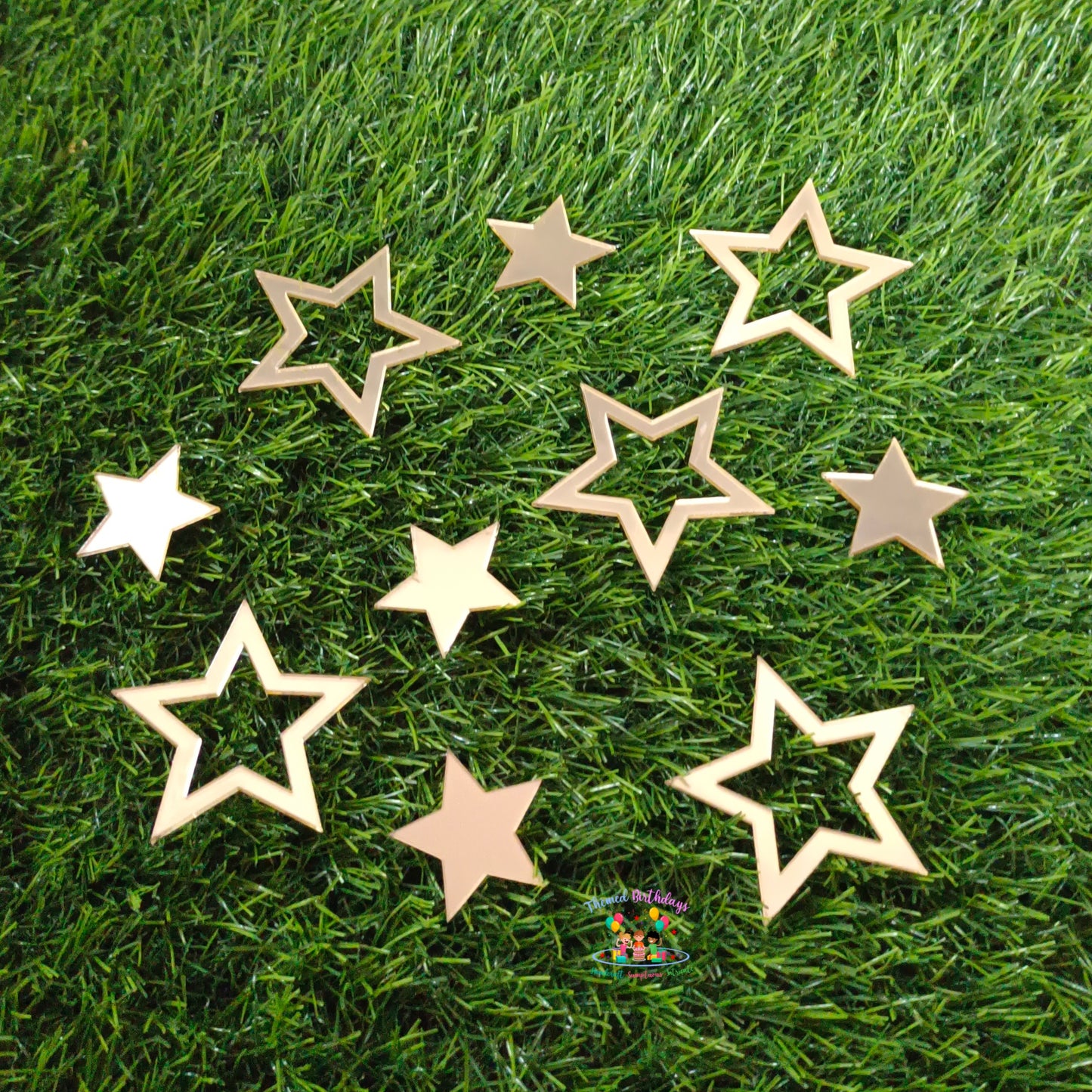 STAR SHAPED ACRYLIC CUTTINGS (10 PCS IN A PACK)