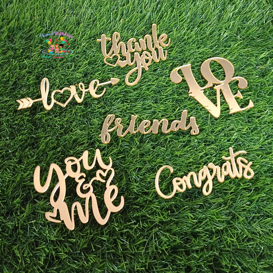 LOVE AND EXPRESSIONS ACRYLIC CUTTINGS (6 PCS IN A PACK)