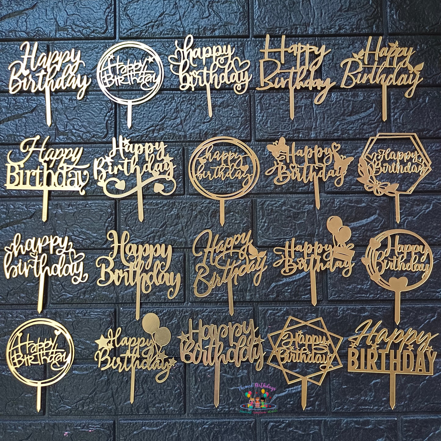 GENERIC HAPPY BIRTHDAY TOPPERS (20 PCS IN A PACK)