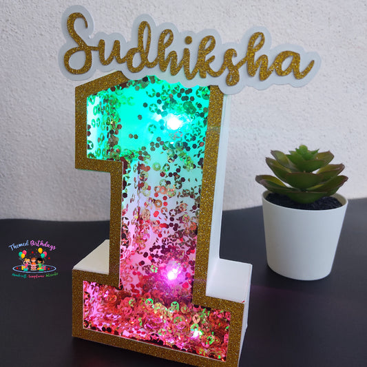 3D LED NUMBER WITH NAME ONLY(9 inches)