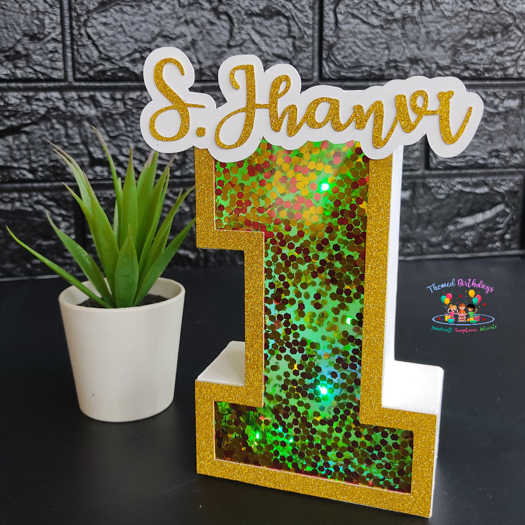 3D LED NUMBER WITH NAME ONLY(9 inches)