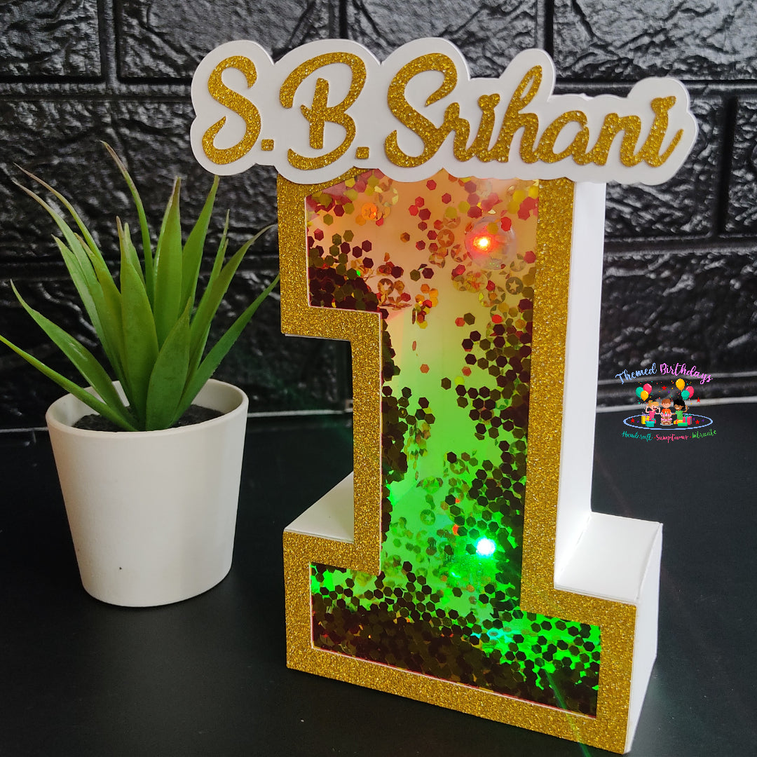 3D LED NUMBER WITH NAME ONLY(9 inches)