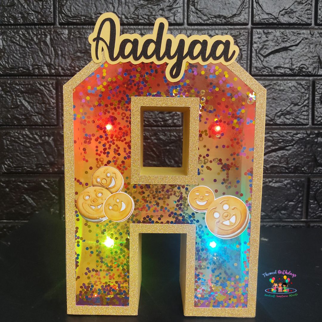 3D LED LETTER WITH NAME & THEME (9 inches)