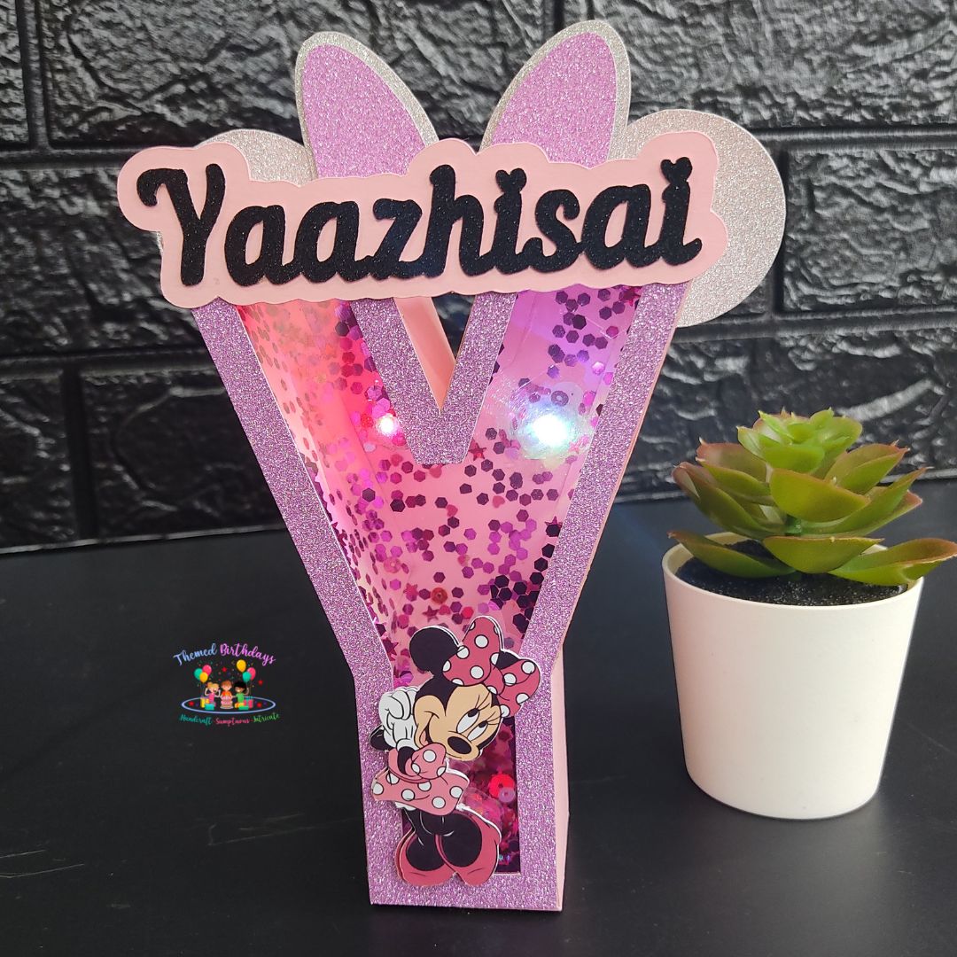 3D LED LETTER WITH NAME & THEME (9 inches)