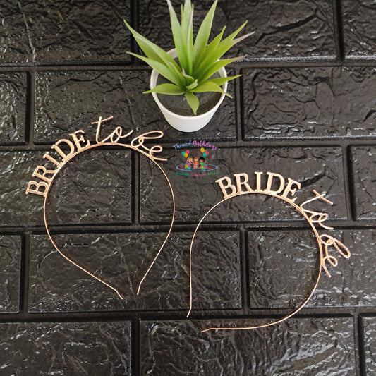 BRIDE TO BE CROWN ROSE GOLD METAL