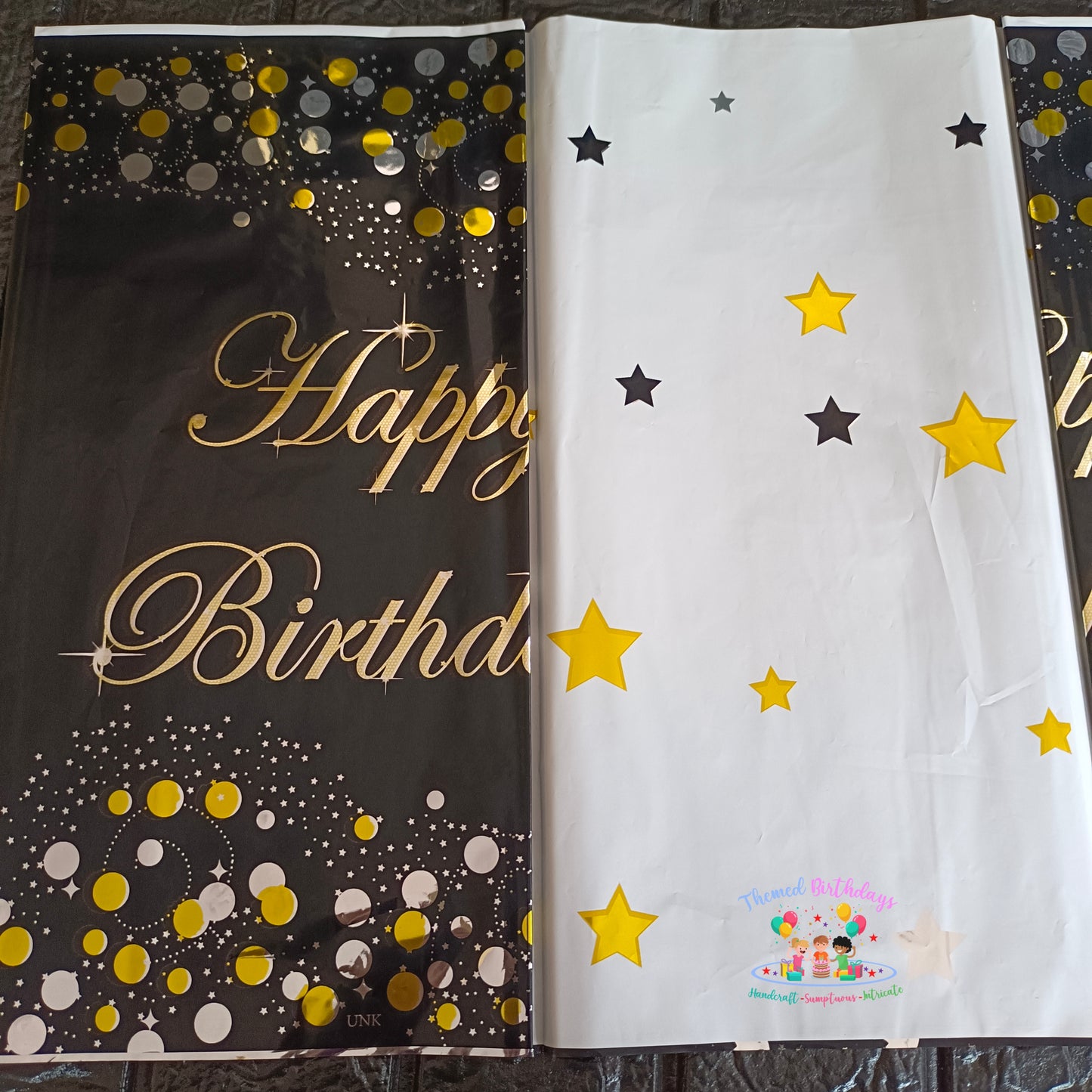 REUSABLE PLASTIC TABLE COVER FOR BIRTHDAY PARTY