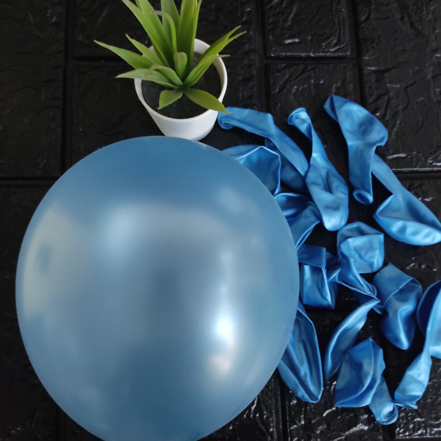 HIGH QUALITY LIGHT BLUE METALLIC BALLOONS - 50 PCS IN A PACK